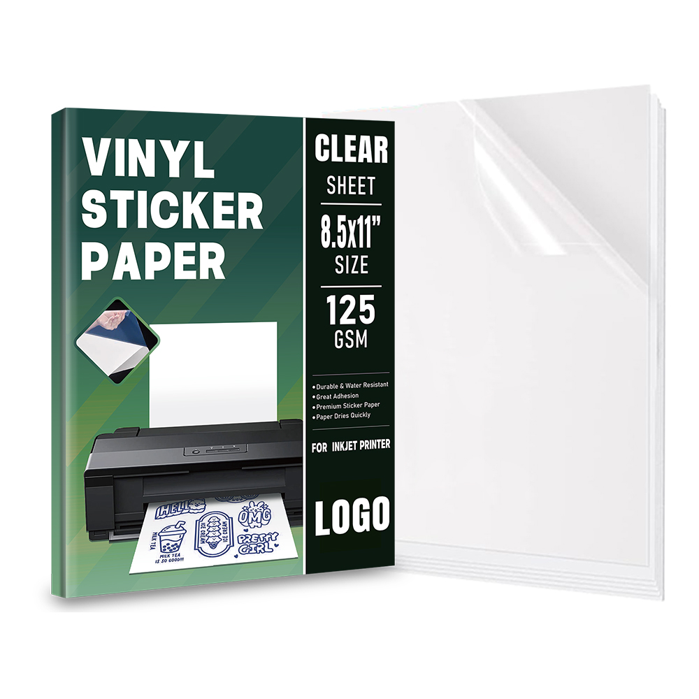 Vollständig transparentes Tintenstrahl-Vinylpapier für individuelle Aufkleber