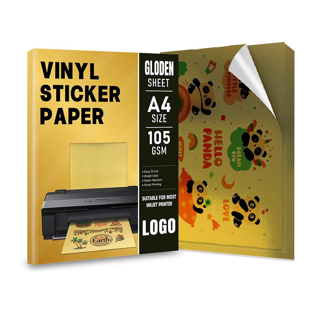 Goldenes Vinylaufkleberpapier