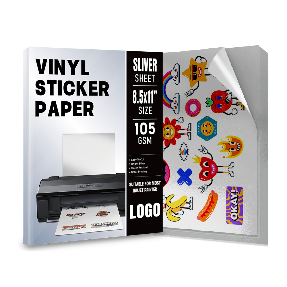 Silbernes Vinylaufkleberpapier