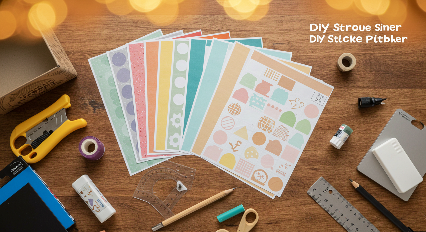 DIY-Aufkleberpapierbögen
