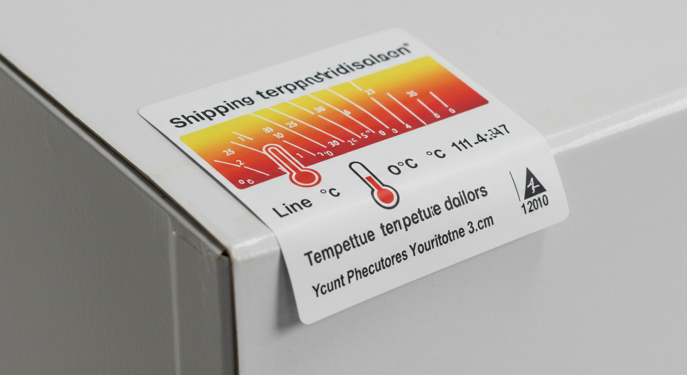 Versandtemperaturindikator-Etikett
