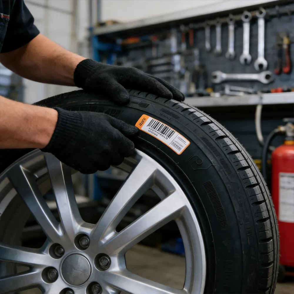 Markierungsetikett für Autoreifen
