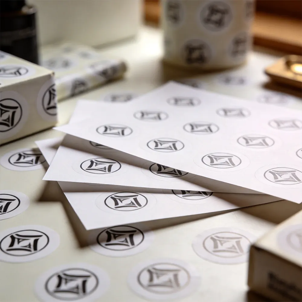 Druckbare Logo-Aufkleberblätter