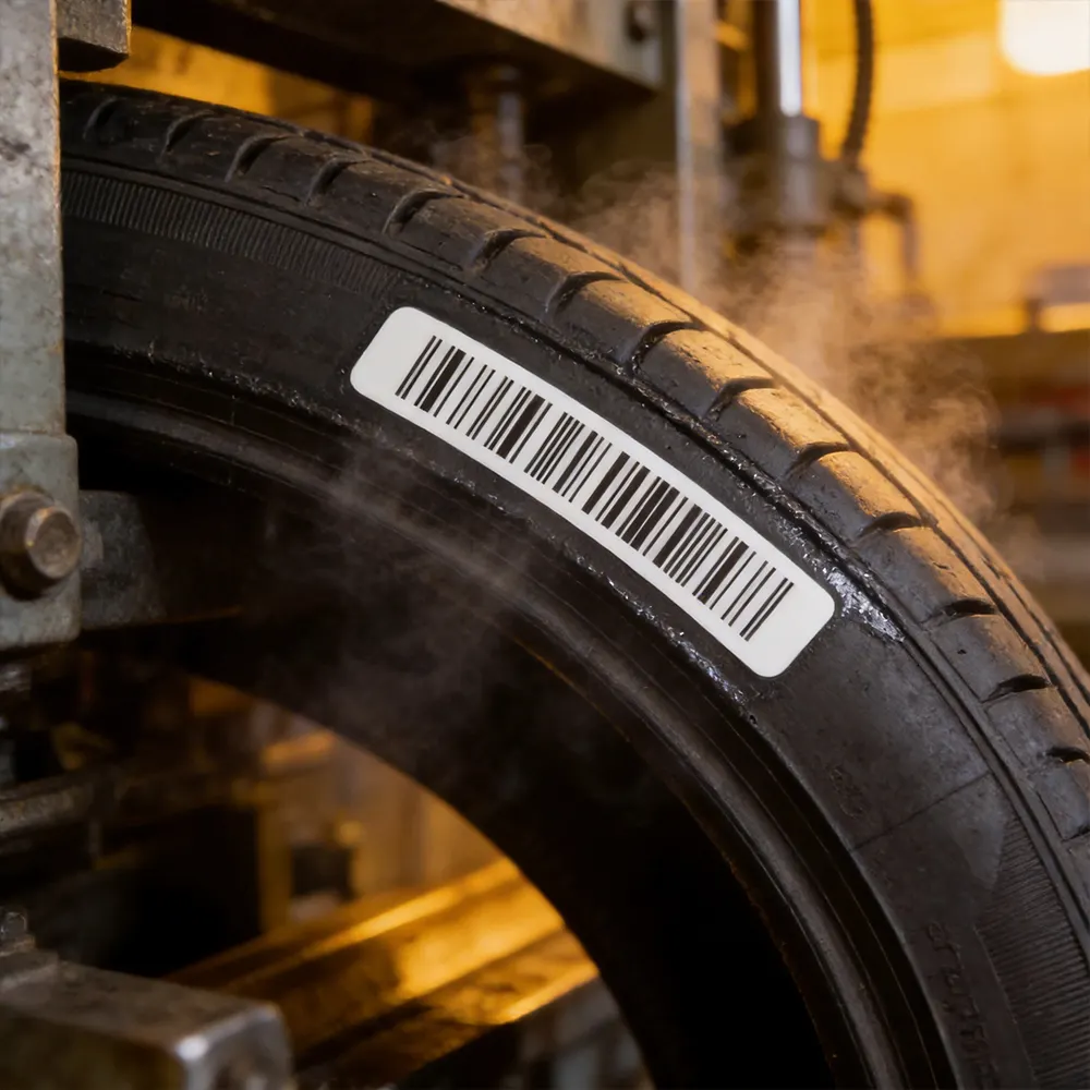 Barcode-Etikett für Lagerreifen