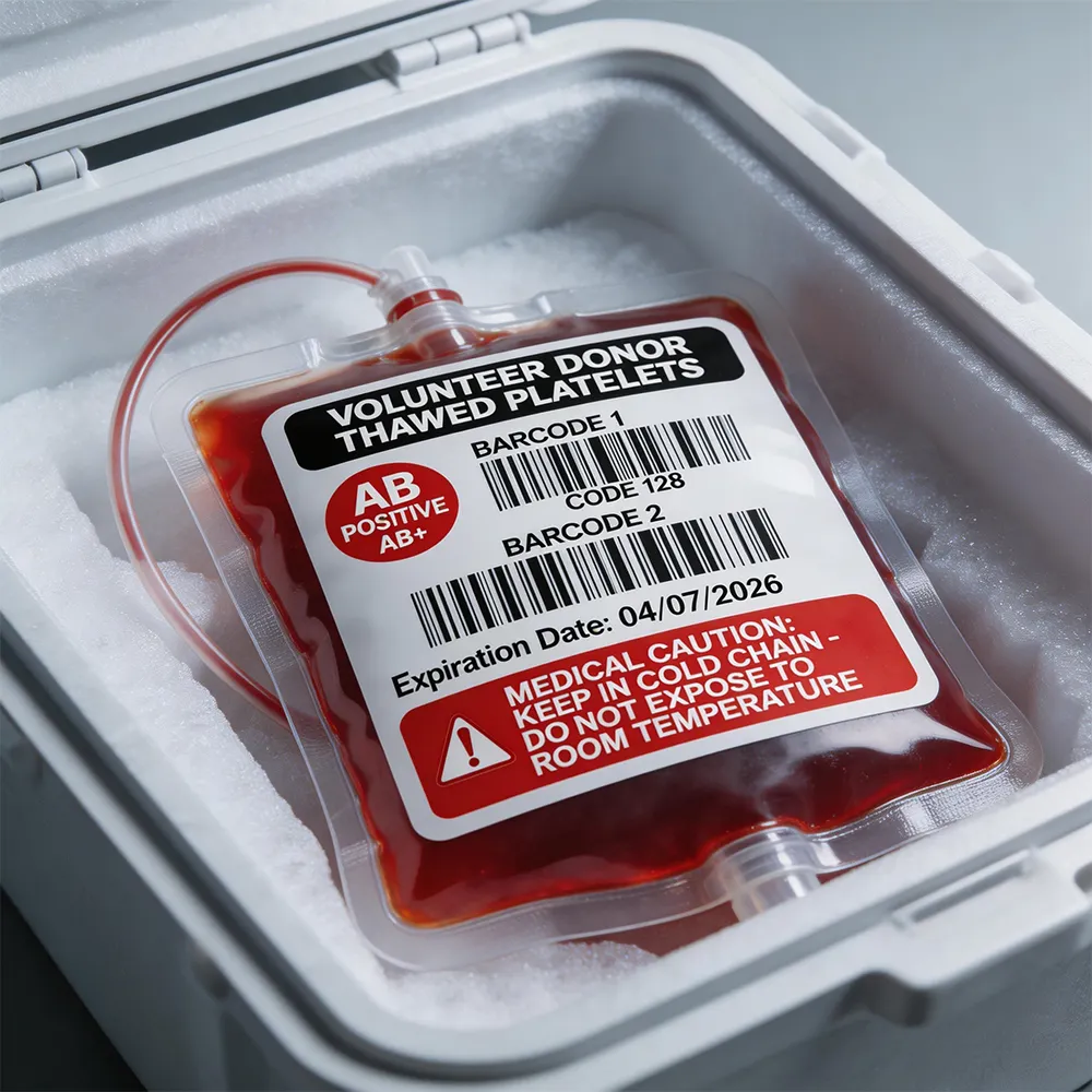 Barcode-Etikett der Laborprobe