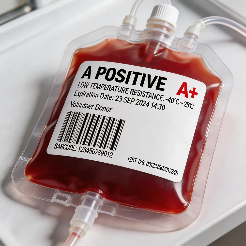 Medizinisches Transfusionsetikett