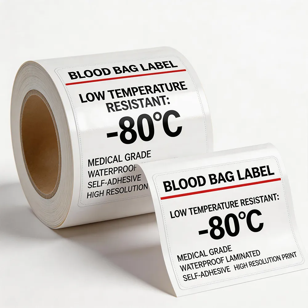 Blutbeutel-Etikett -80°C
