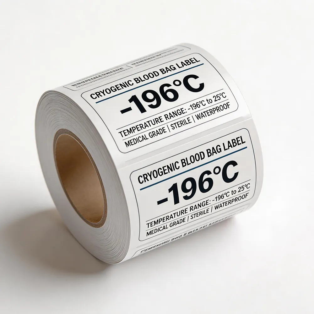 Kryogenes Etikett zur Blutlagerung -196°C