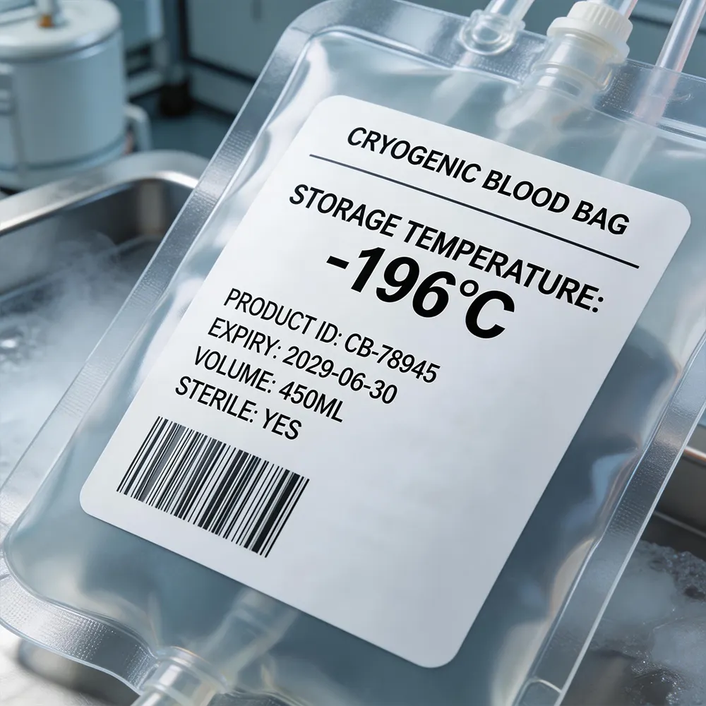 Ultra-kryogenes medizinisches Etikett