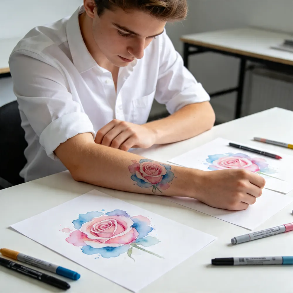 Individuelle temporäre Tattoos