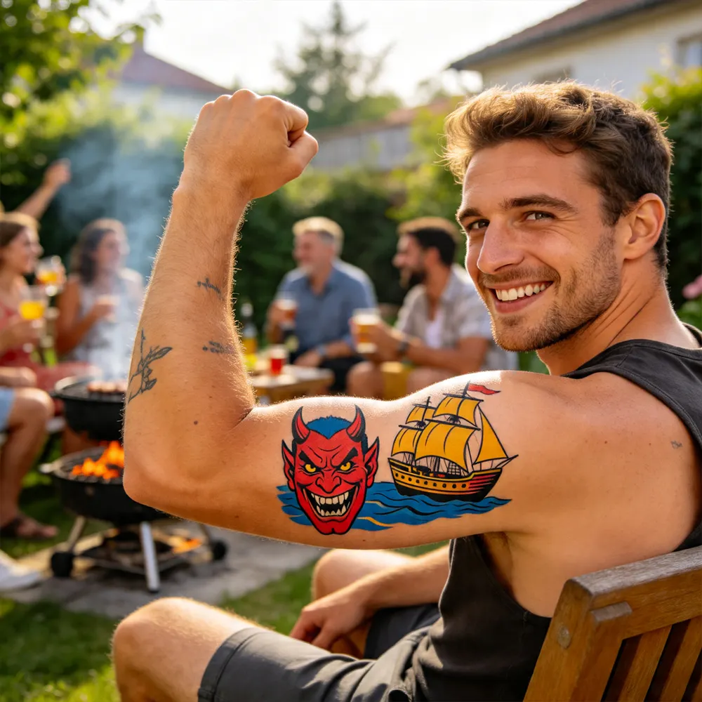 Individuelle temporäre Tattoos