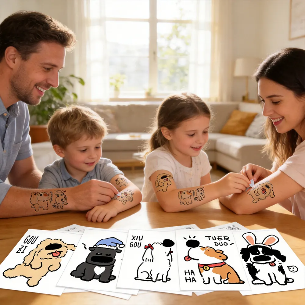 Selbstgemachte Tattoo-Aufkleber
