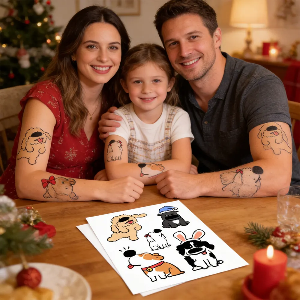 Selbstgemachte Tattoo-Aufkleber