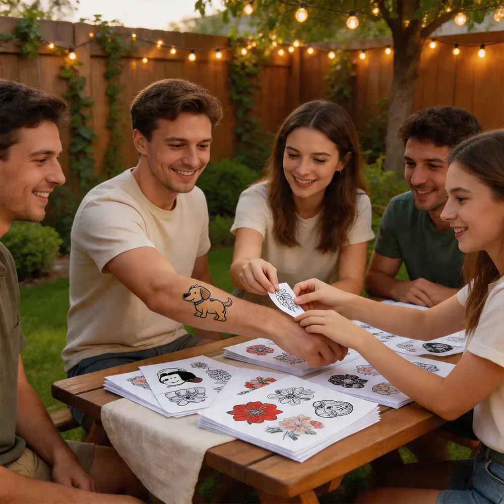 Temporäre Tattoos der Kinder