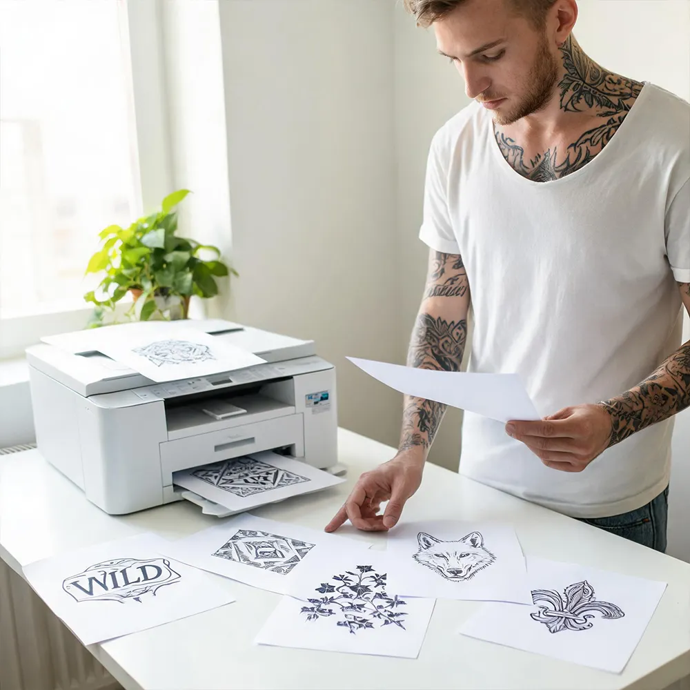 Laserdrucker-Tattoo-Aufkleberpapier