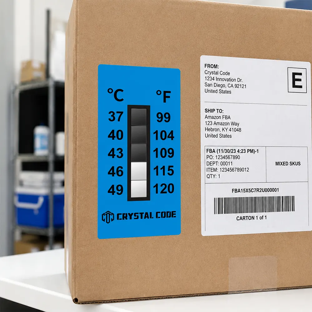 Logistik-Temperaturindikator-Etikett