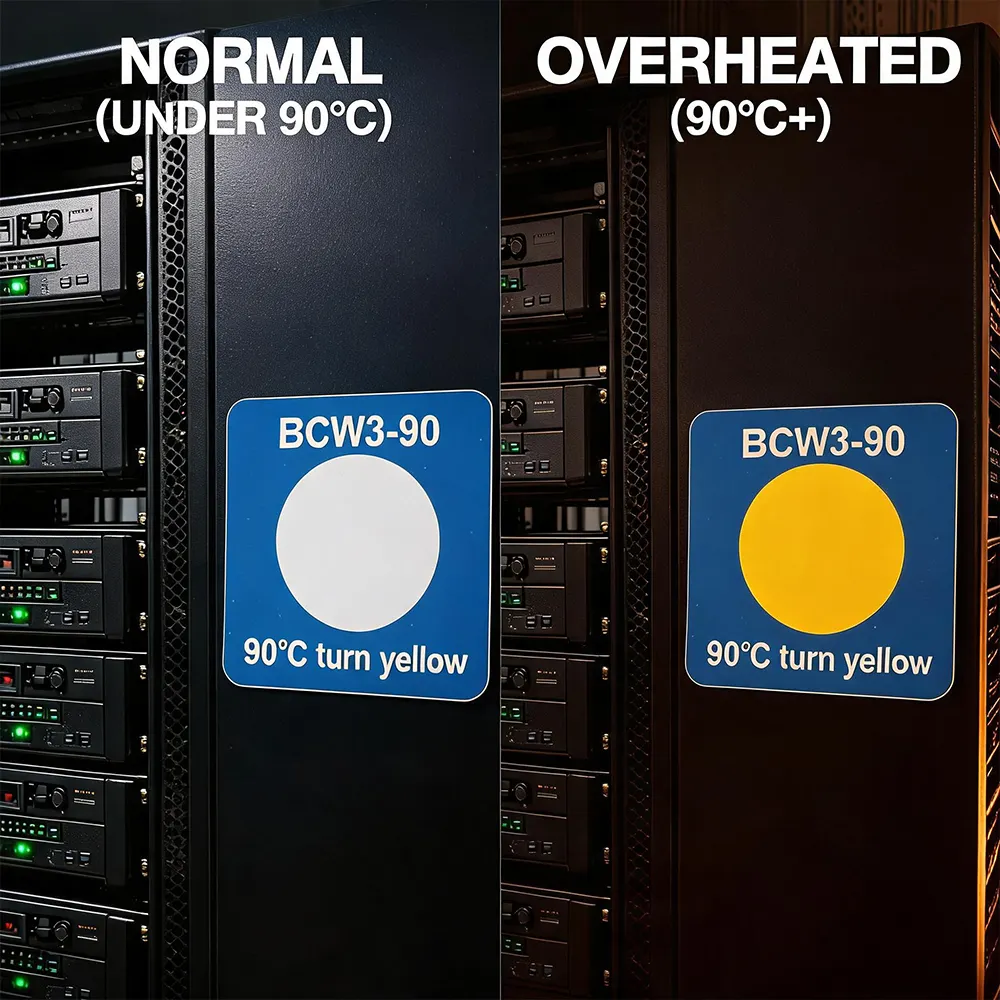 Temperaturindikator-Etikett