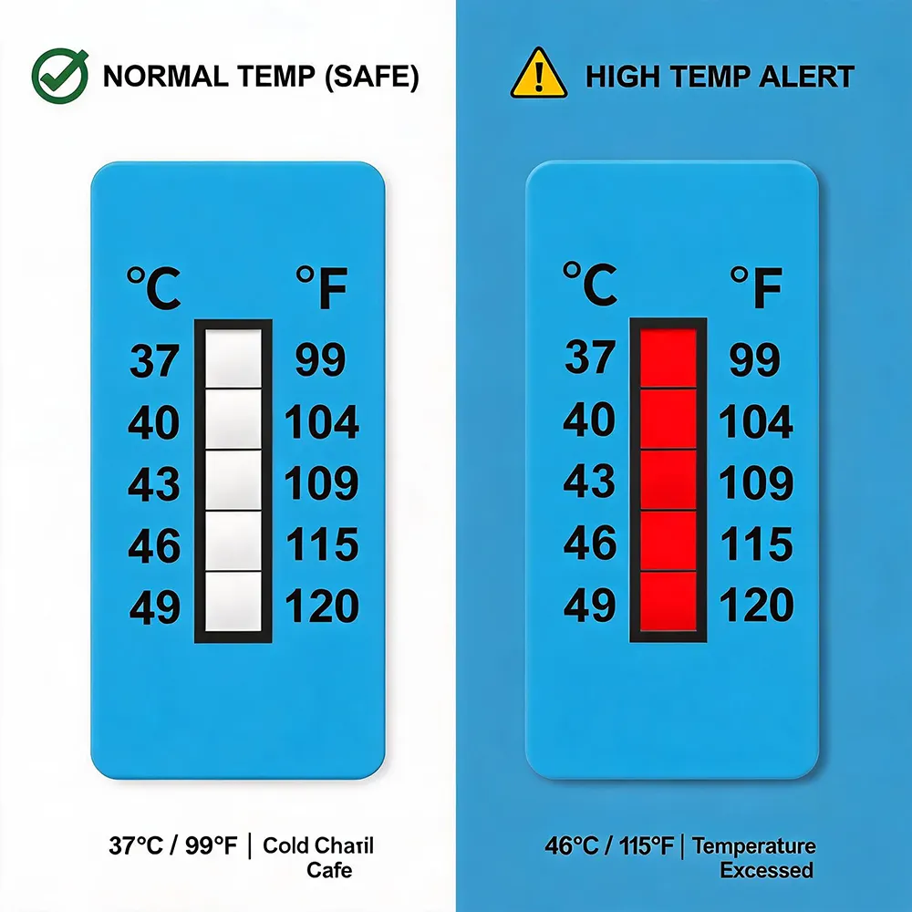 Temperaturteststreifen