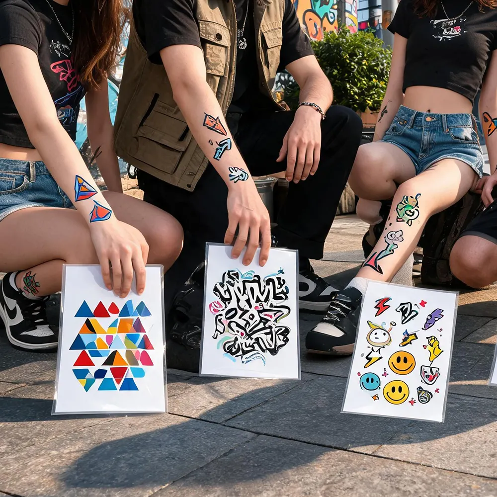 Temporäres Tattoo-Papierset